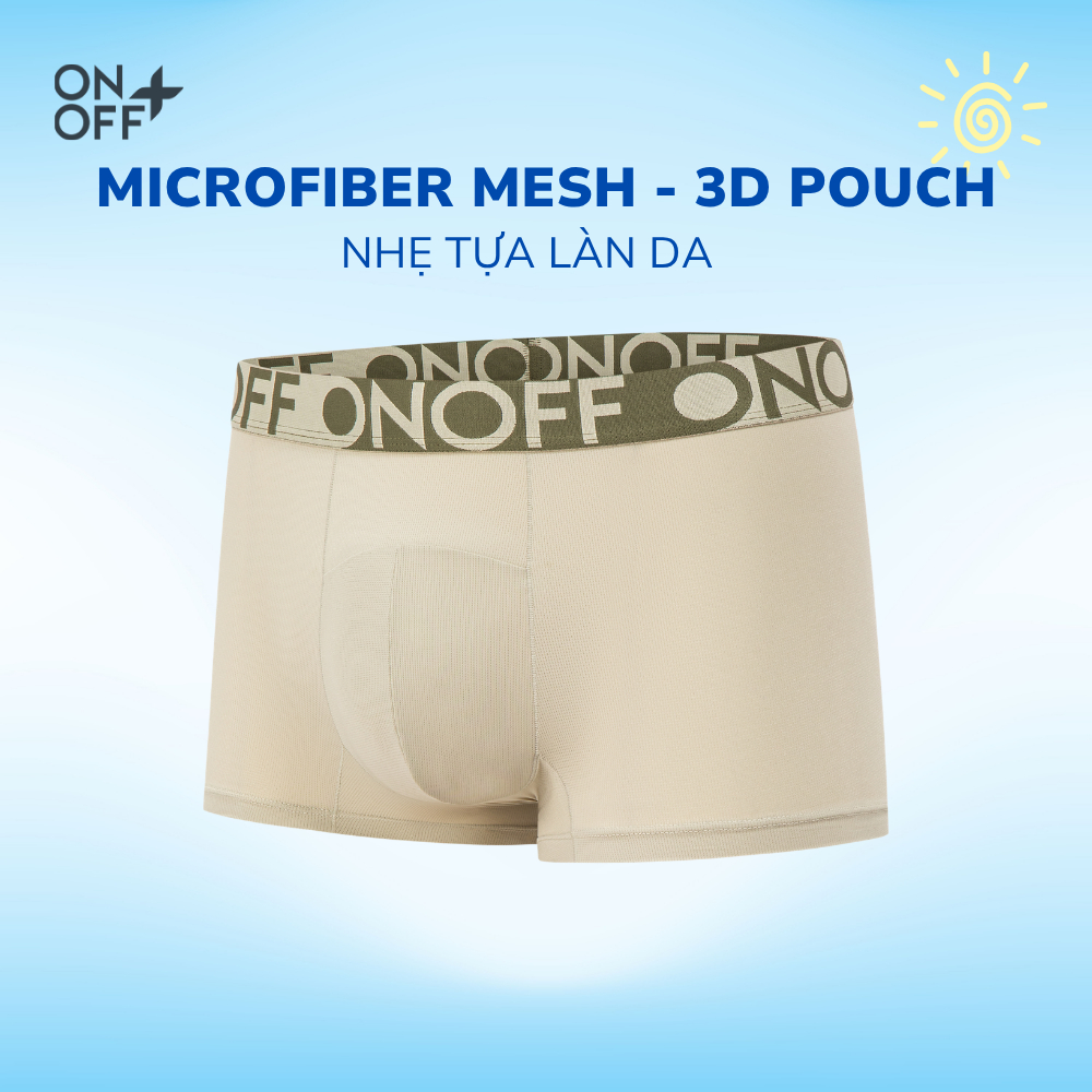 Quần lót nam 3D Pounch Microfiber Mesh dáng Trunk siêu co dãn thấm hút mềm nhẹ thoáng khí ONOFF - 18