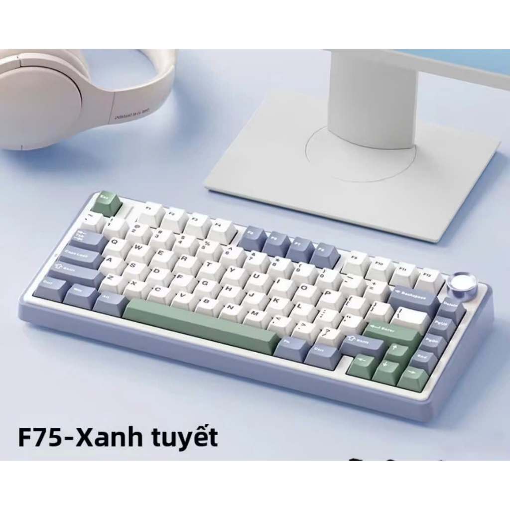 {HỎA TỐC} Bàn Phím Cơ AULA F75 Mạch Xuôi - Hotswap 5-Pin | 3 Mode Kết Nối, Núm Xoay Tiện Lợi Cho Máy Tính Laptop | BigBuy360 - bigbuy360.vn