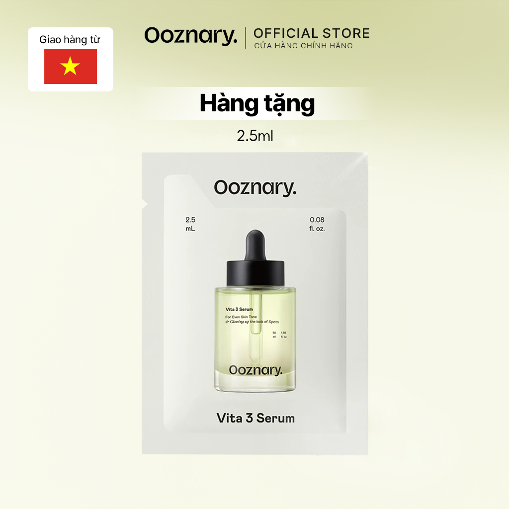 [GIFT][QUÀ TẶNG KHÔNG BÁN][3 Gói] Tinh chất Ooznary Vita 3 Serum 2.5ml sáng da mờ thâm làm dịu da