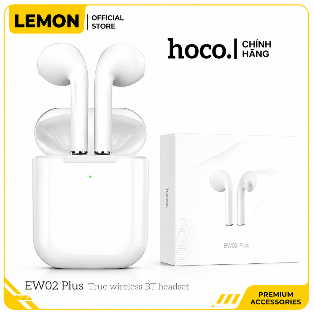 Tai Nghe Bluetooth Hoco EW02 Plus TWS 5.1 – Nghe Nhạc 4H, Có Mic Đàm Thoại, Âm Thanh Rõ Nét