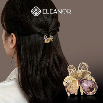 Kẹp tóc nữ càng cua Eleanor Accessories hình hồ điệp đính đá phụ kiện tóc kẹp tóc mini 11878
