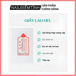 Giấy lau gel loại cứng chuyên dụng làm móng, túi đủ 1000 miếng.
