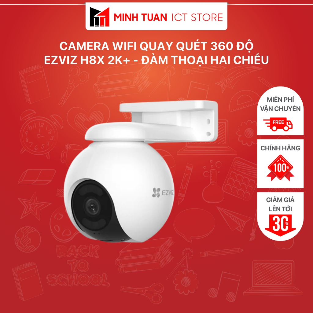 Camera Wifi Quay Quét 360 Độ EZVIZ H8X 2K+ - Đàm Thoại Hai Chiều
