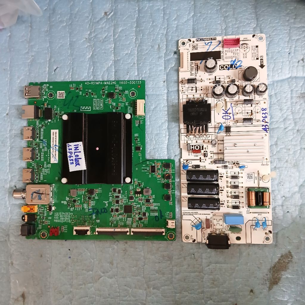 bo mạch tivi TCL 43p638,bo xử lý, khiển, nguồn, main chính, chủ, bo wifi+bo mắt