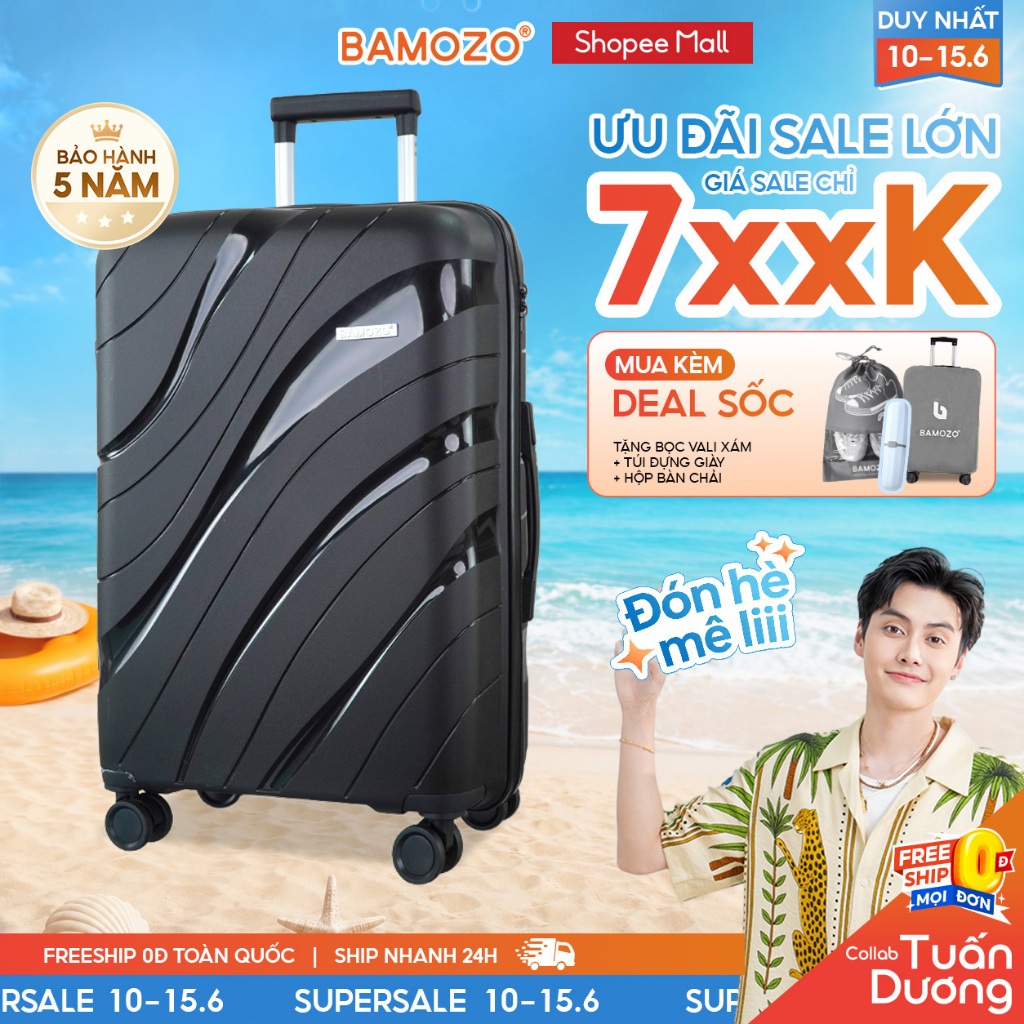 [HỎA TỐC] Vali Du Lịch B Bamozo Nancy Size 28 Nhựa PP Cao Cấp Chống Vỡ - Bảo Hành 5 Năm, 1 ĐỔI 1 TRO