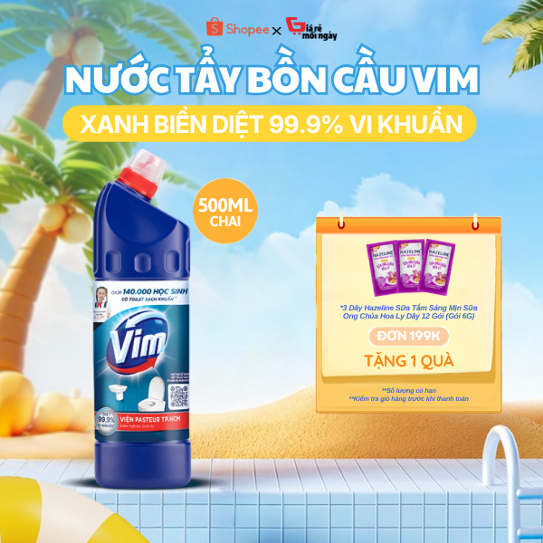 Vim Vệ Sinh Xanh Biển Chai 500ML