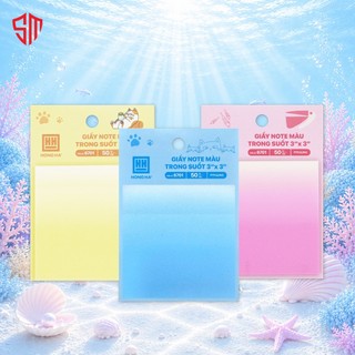 Set 50 tờ giấy note trong Hồng Hà, giấy ghi chú nhiều màu - 6702/6701