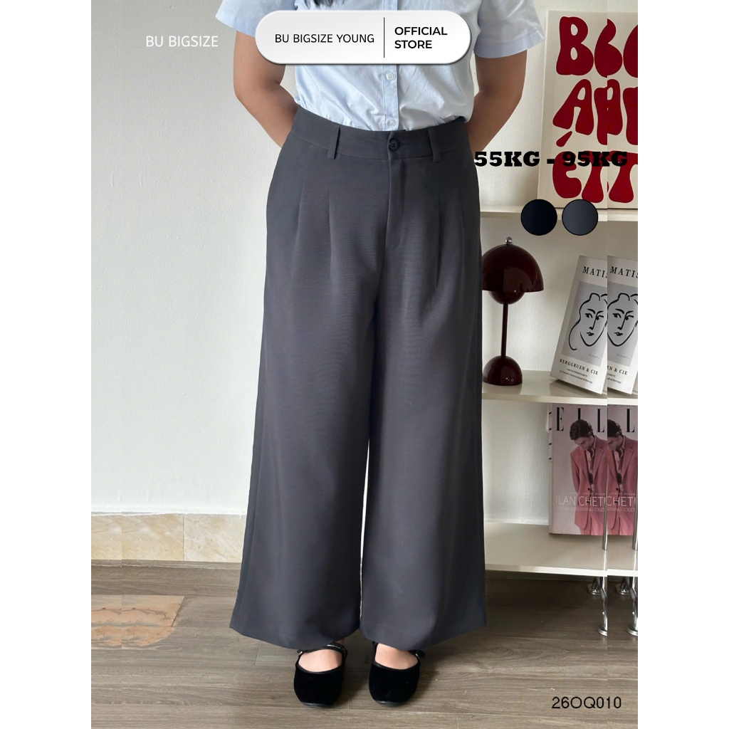 Quần suông basic (55kg đến 95kg) - 26OQ010 - [BU Bigsize Young]