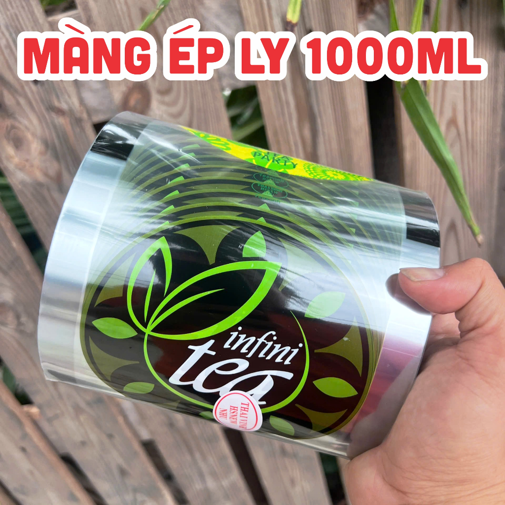 Màng ép ly 1000ml, cuộn màng dập cốc khổng lồ, màng ép ly nhựa PP 800ml-1000ml, cuộn keo dập cốc nhự