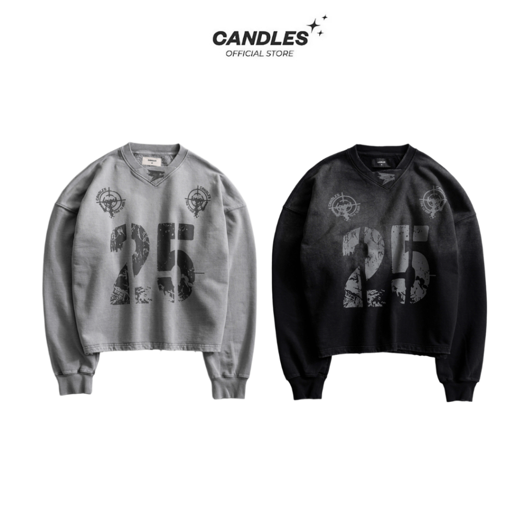 Áo Nỉ Candles Rebels Number Oversized Unisex