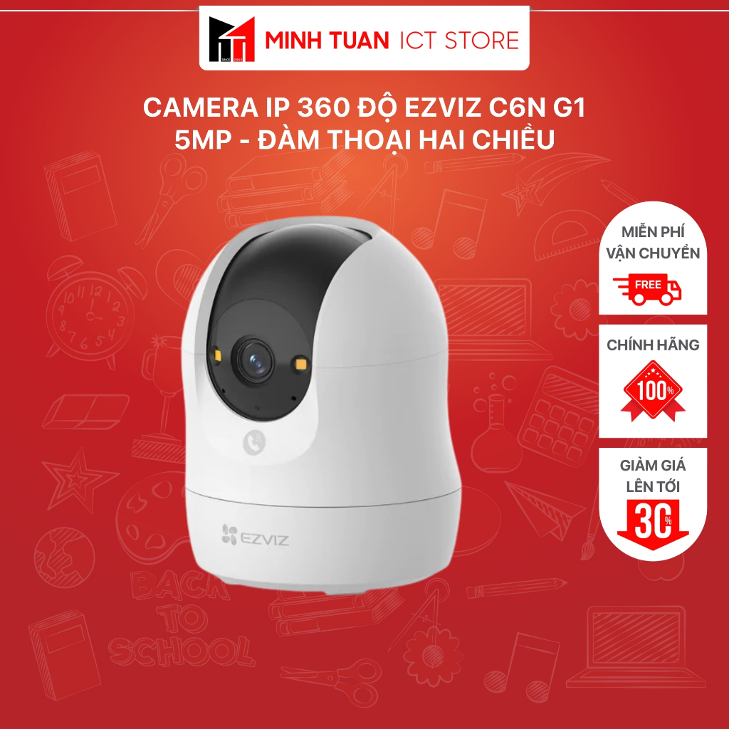 Camera IP 360 Độ EZVIZ C6N G1 - 5MP - Đàm Thoại Hai Chiều
