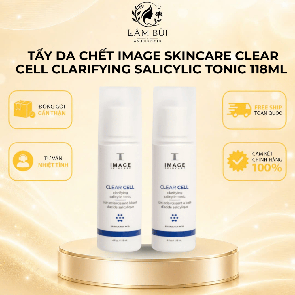 [HÀNG CÔNG TY] Tẩy da chết IMAGE Skincare CLEAR CELL Clarifying Salicylic Tonic 118ml | Toner BHA & 