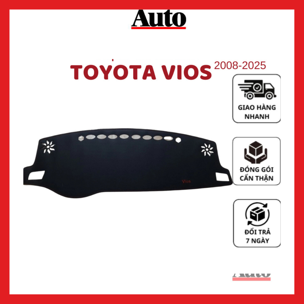 Thảm Taplo Da Toyota Vios đời 2015 - 2025
