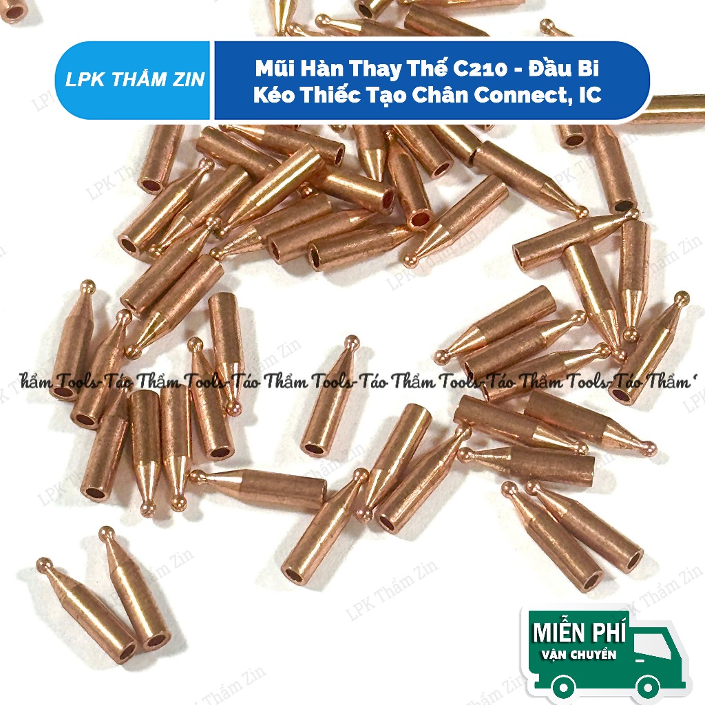 Đầu Mũi Hàn C210 Thay Thế - Đầu Bi Kéo Thiếc, Tạo Chân Connector, Socket FPC