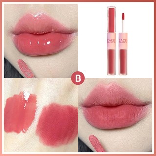 🩰PinkPaws Son môi trang điểm hai đầu, Son bóng gương nước, Matte Lip Glaze, Dưỡng ẩm, Chống dính