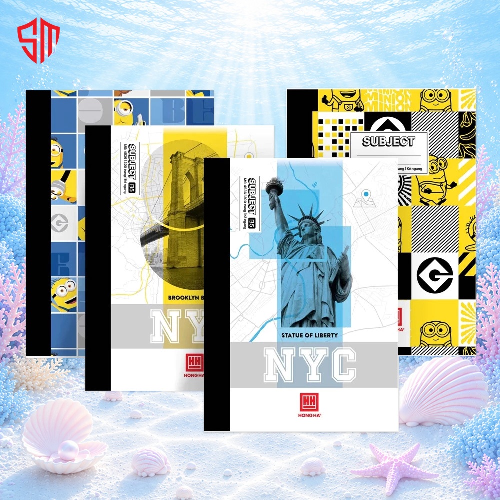 Vở kẻ ngang B5, Sổ may gáy 300 trang Hồng Hà Subject - 4536