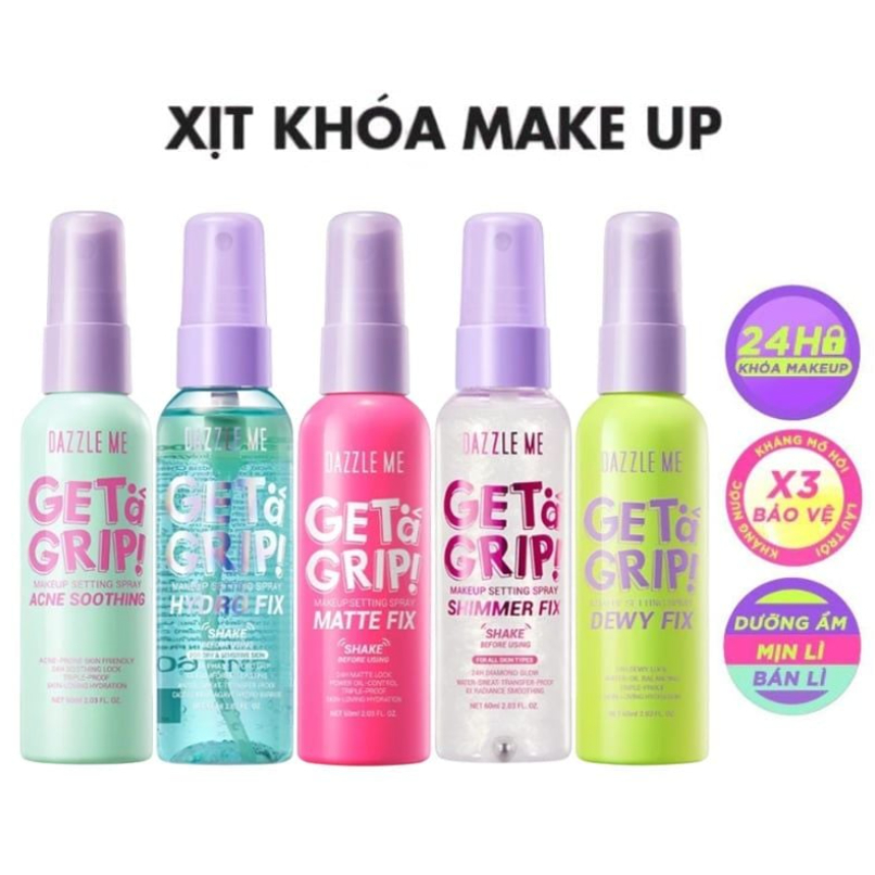 Xịt Khóa makeup Nền DAZZLE ME Setting Spray Cố Định Trang Điểm Lâu Trôi