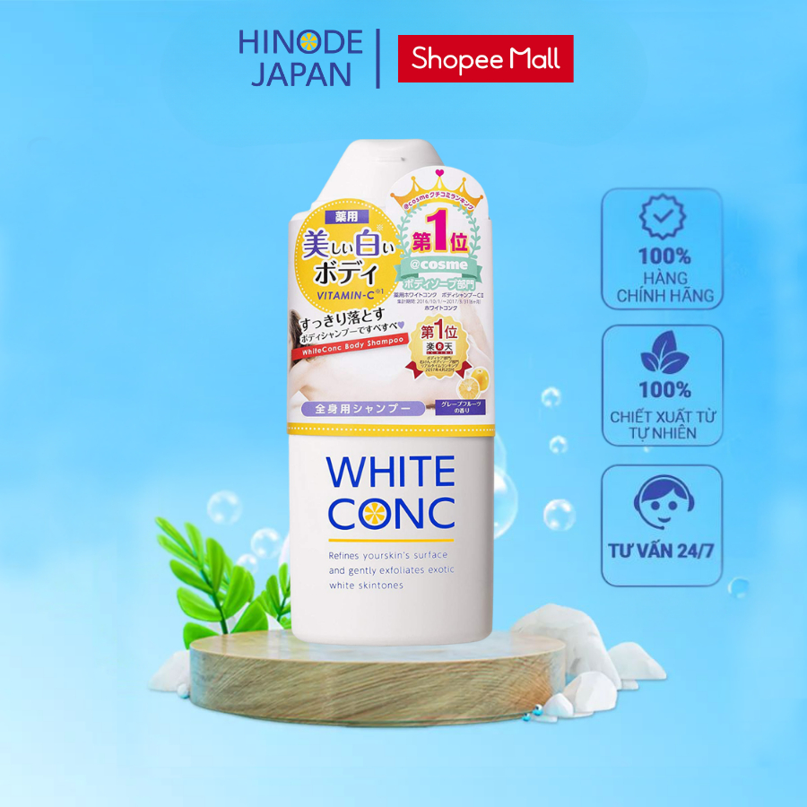 Sữa tắm trắng da toàn thân Body Vitamin C White Conc Nhật Bản 150ml/360ml/600ml