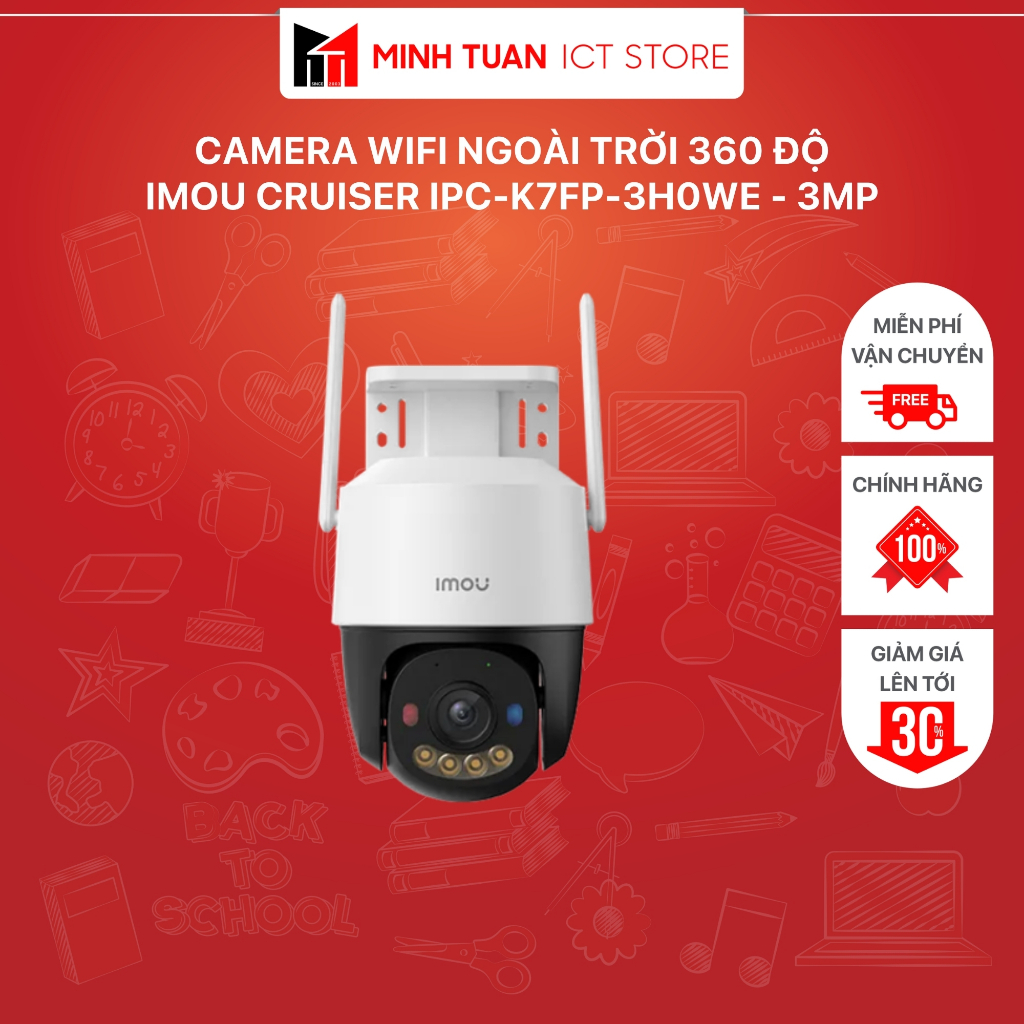 Camera Wifi Ngoài Trời 360 Độ IMOU Cruiser IPC-K7FP-3H0WE - 3MP