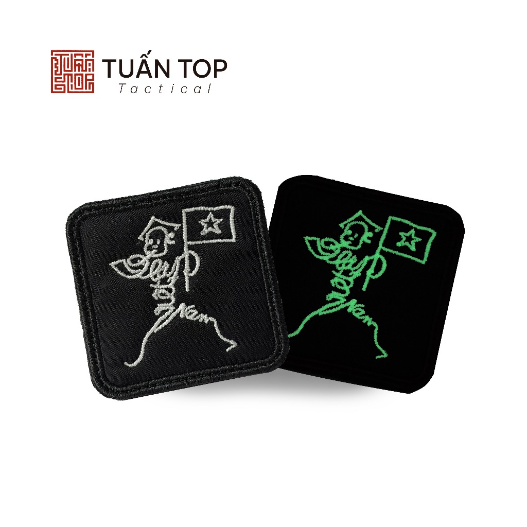 PATCH THÊU DẠ QUANG " VIỆT NAM ĐỘC LẬP" - PATCH DÁN VELCRO - TUẤN TOP TACTICAL