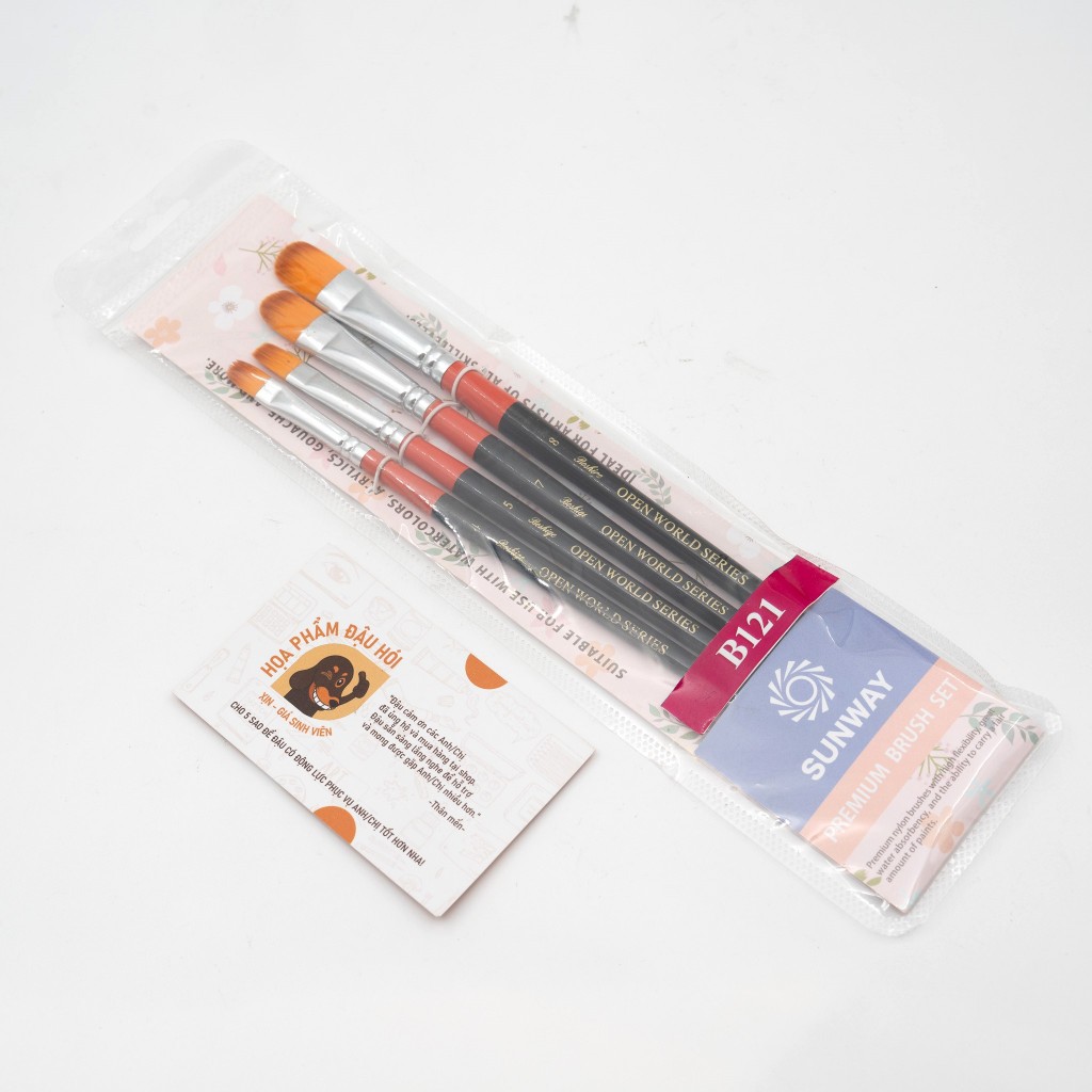 [ĐẬU HÓI]-Set 4/5/6 cọ Sunway Premium B121/B122/B123