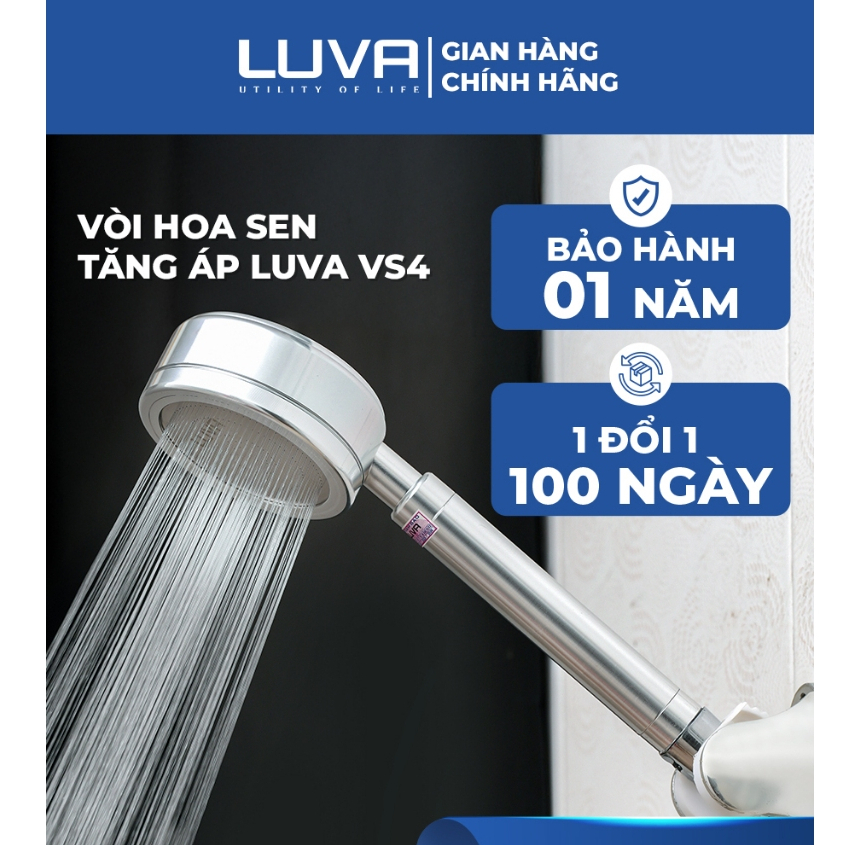 Vòi Sen Tăng Áp LUVA VS4/VS5 Cao Cấp, Bảo Hành 1 Năm, Đổi Lỗi 100 Ngày
