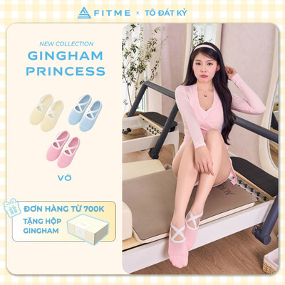 Vớ yoga pilates nữ Fitme SL dây chéo cổ thấp chống trơn trượt mềm mại ôm chân thoải mái VOSL01