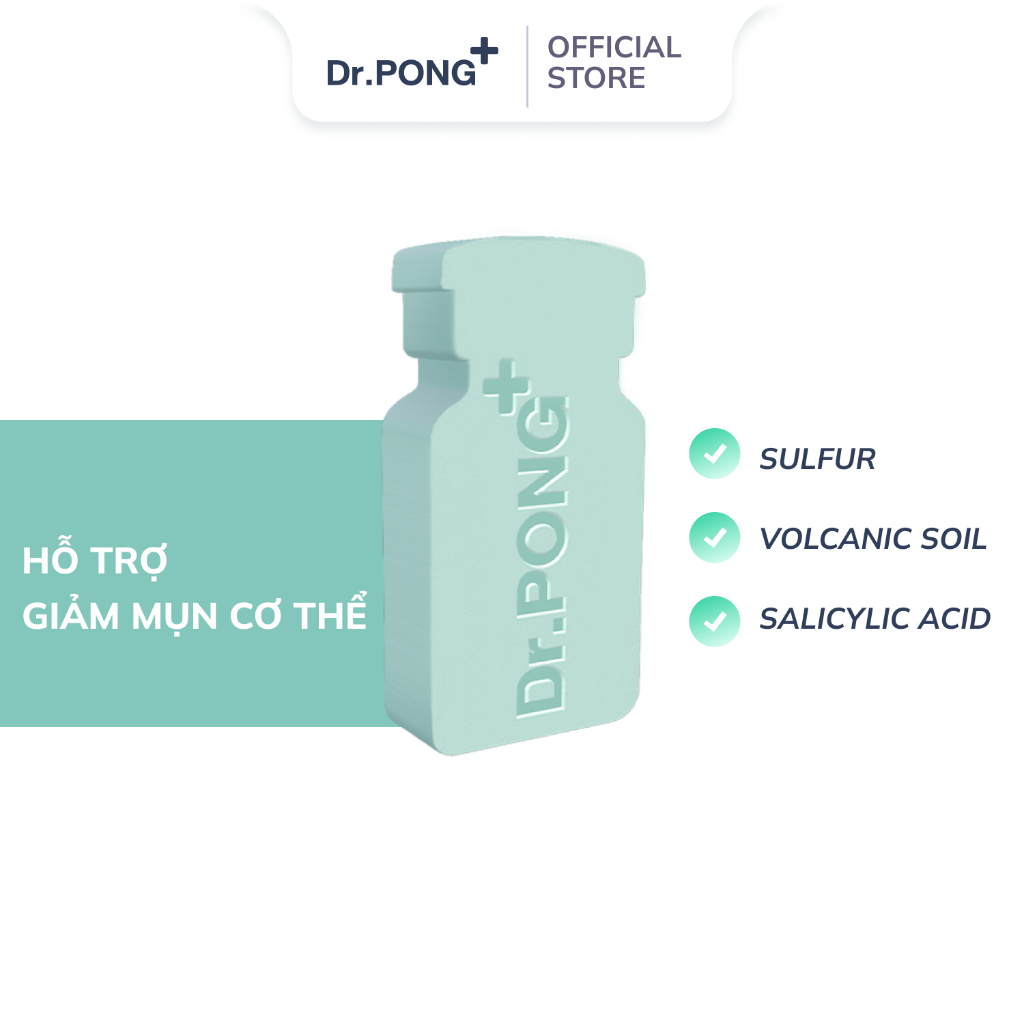Xà phòng hỗ trợ giảm mụn lưng và giúp da mềm mịn với lưu huỳnh núi lửa Dr. PONG Natural Volcanic Sulphur Soap 70g | BigBuy360 - bigbuy360.vn
