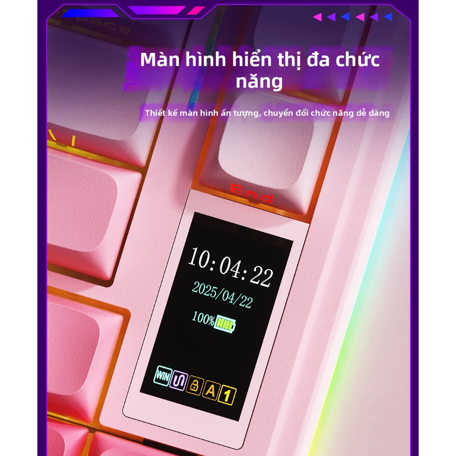 {HỎA TỐC} Bàn Phím Cơ AULA S75 Pro Có Màn Hình LCD Custom GIF - 3 Mode, Hotswap Cho Máy Tính Laptop PC | BigBuy360 - bigbuy360.vn
