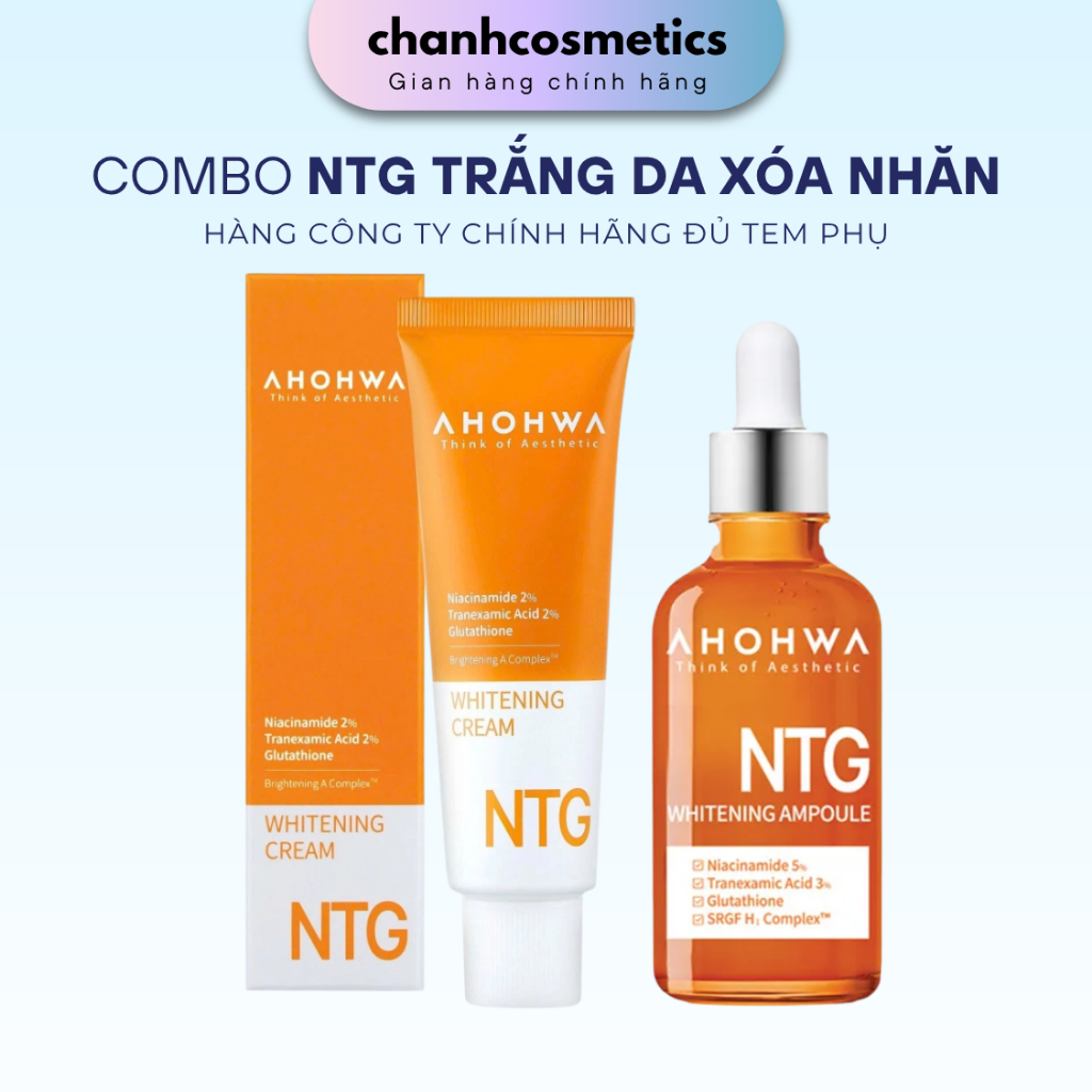 Bộ Đôi Dưỡng Trắng, Mờ Thâm Nám NTG Ahohwa CHANH COSMETICS