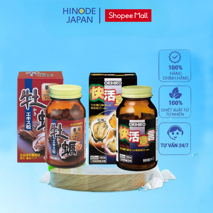 Viên uống tinh chất Hàu tươi, Hàu nghệ Orihiro Oyster Orihiro Nhật Bản