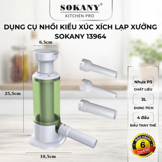 Dụng cụ nhồi lạp xưởng đa năng Sokany 13964 máy làm xúc xích lạp xưởng 4 đầu nhồi thay thế