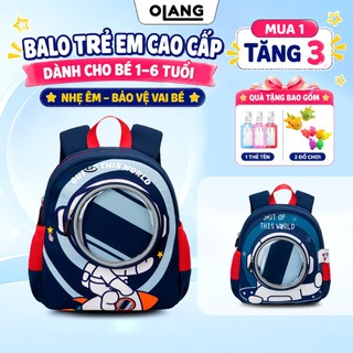 Balo trẻ em OLANG balo mầm non phi hành gia 6141, siêu nhẹ chống gù cho bé trai bé gái đi học