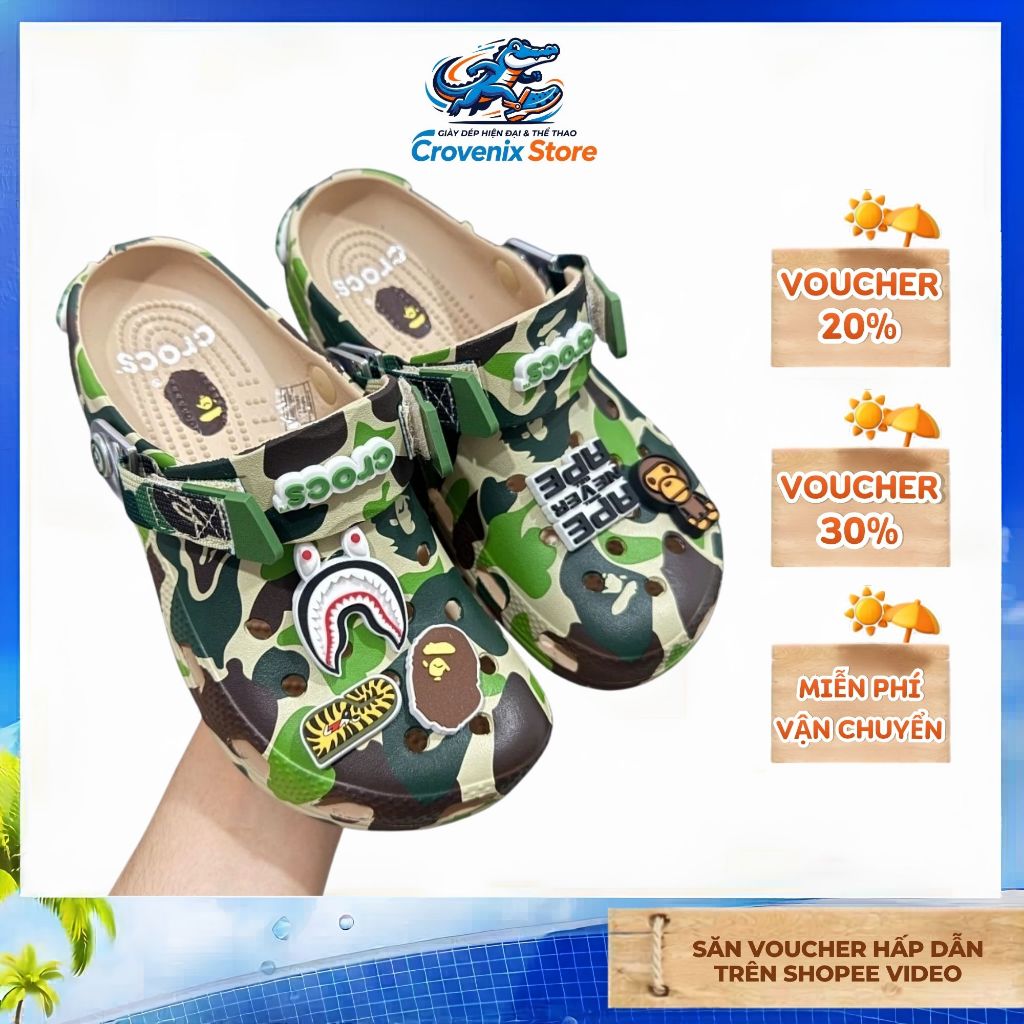 Crocs Classic Clog BAPE x STAPLE – Green Camo Limited Edition