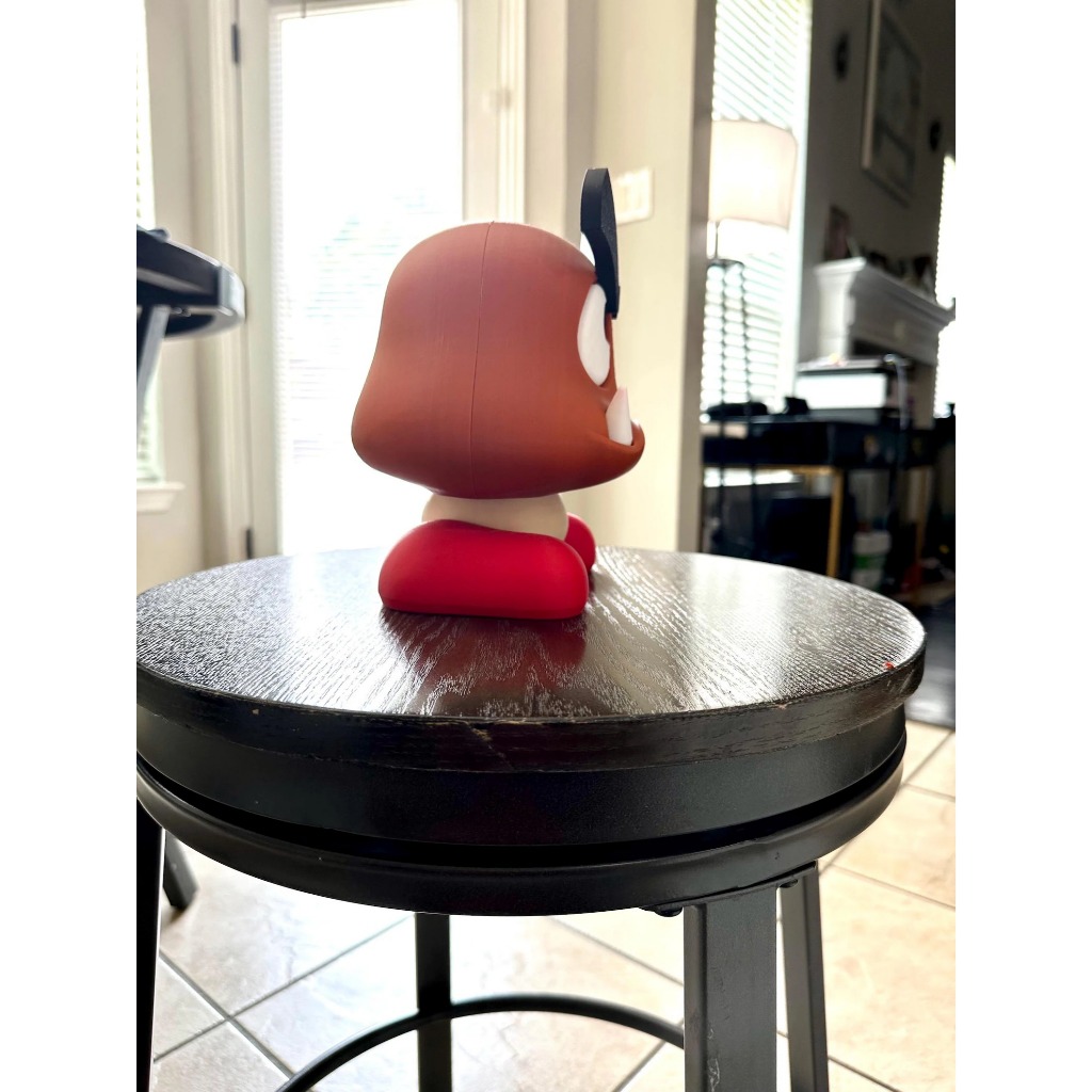 3D Printed Goomba Figure: Fan Art Decor, PLA N PA Design