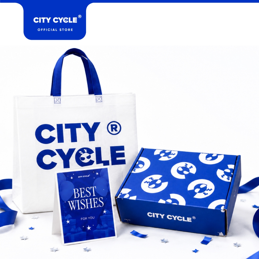 Bộ quà tặng Túi giấy, Thiệp, Hộp đựng quần áo Local Brand City Cycle Box carton