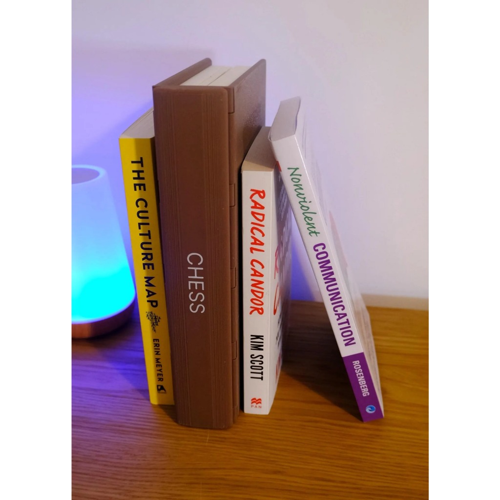 3D Printed Magnetic Chess Book Game | Travel Board Game, Compact Storage