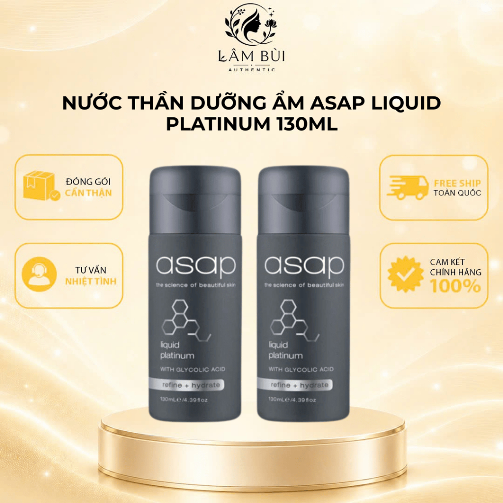 [Đại lý chính hãng] Nước Thần Dưỡng Ẩm Asap Liquid Platinum 130ml