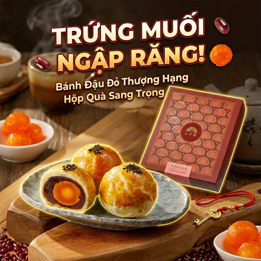 Bánh Đậu Đỏ Trứng Muối Yu Jan Shin Đài Loan