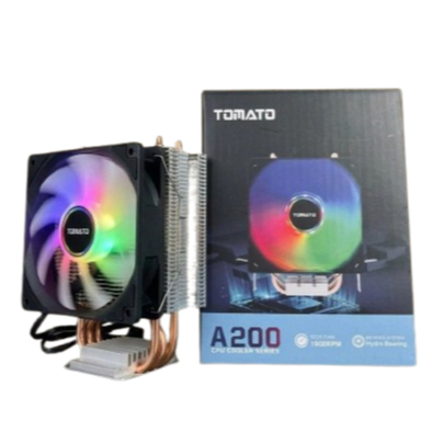 Tản Nhiệt Khí CPU TOMATO A200 LED RGB, Quạt Tản Nhiệt Hiệu Suất Cao Cho Intel & AMD