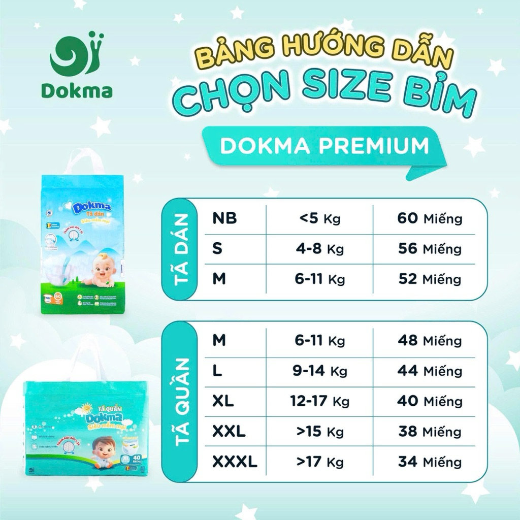 Bỉm Dokma Predium/ bỉm dán/ bỉm quần/