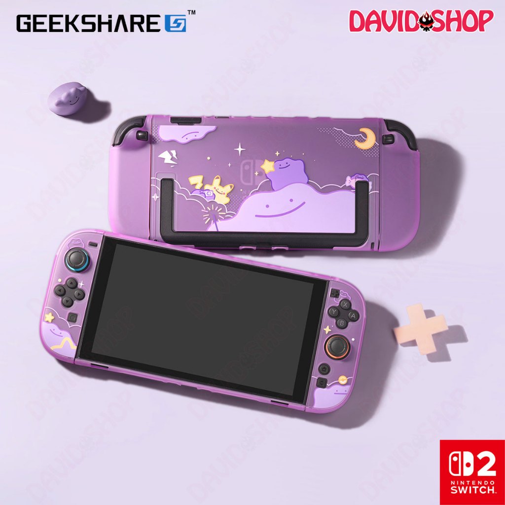 Ốp lưng & Bọc case Joy-Con chủ đề Ditto (Pokémon) chính hãng GeekShare - Nintendo Switch 2