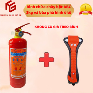 Bình chữa cháy bột ABC 2kg, bình cứu hoả 2kg trang bị trên xe ô tô nhỏ gọn tiện dụng