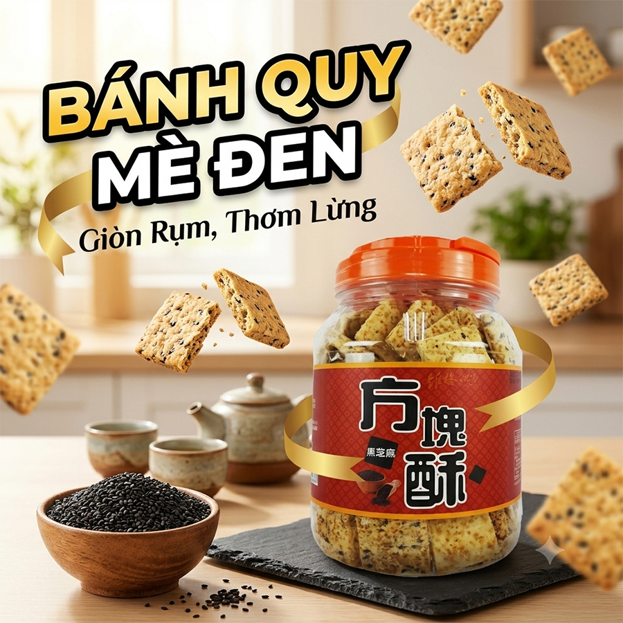 Bánh Quy Mè Đen Vigor Kobo Đài Loan