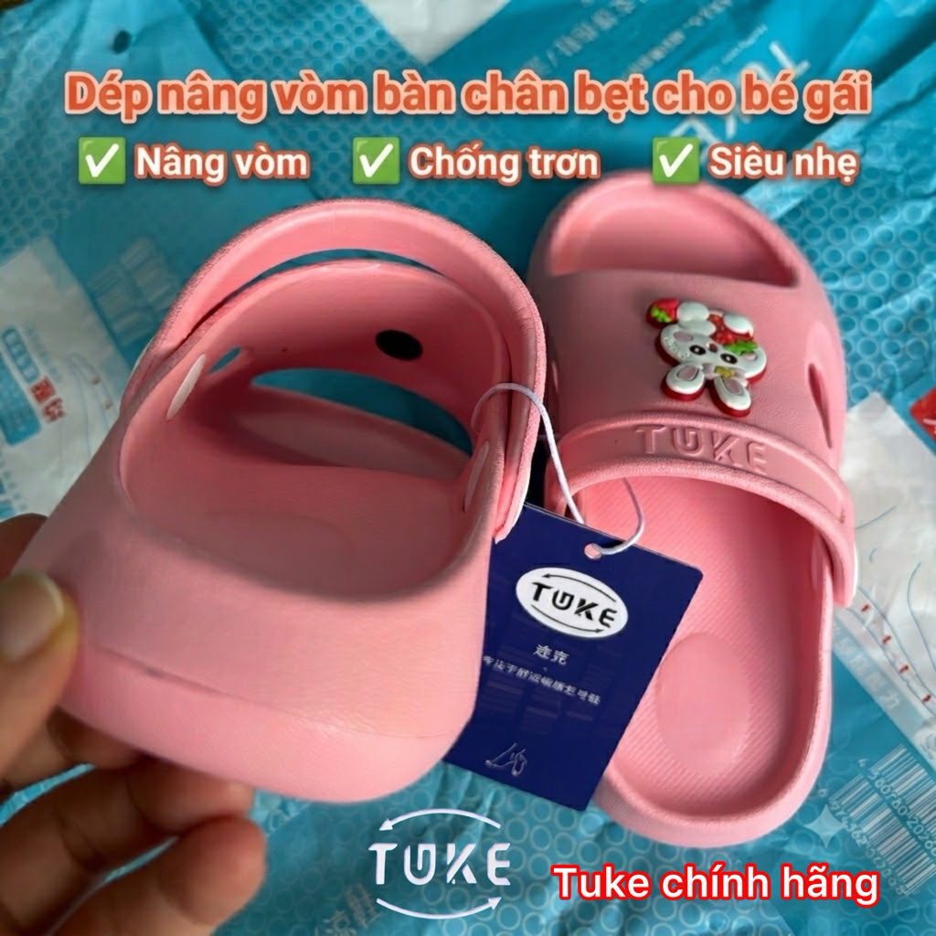Dép chỉnh hình bàn chân bẹt cho bé gái, dép bàn chân bẹt thỏ hồng, dép quai hậu cho bé gái