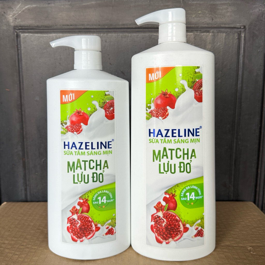 Sữa tắm sáng mịn Hazeline matcha - lựu đỏ