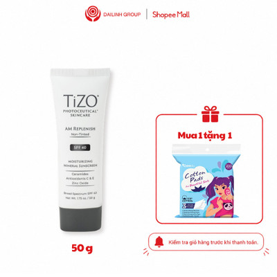 Kem Chống Nắng TiZO Photoceutical SPF40 50g – Khoáng Chất, Không Màu, Giữ Ẩm, Kiêm Kem Lót, Bảo Vệ Da