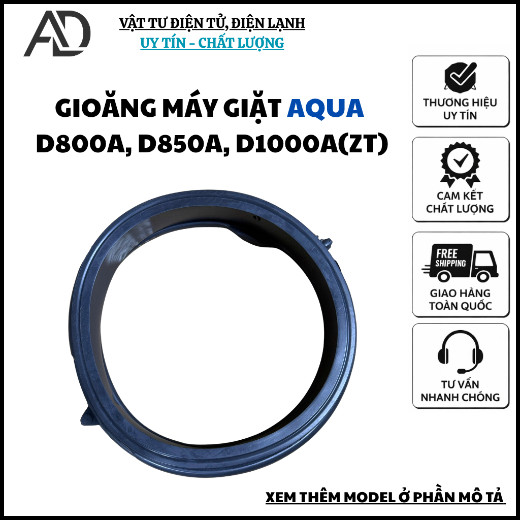 Gioăng (Ron) máy giặt Aqua hãng D800A, D850A, D1000A (ZT),...