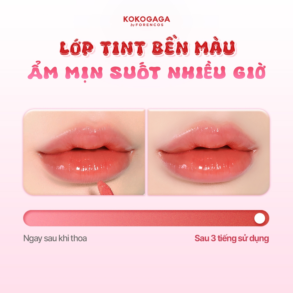 [KOKOGAGA] Son tint bóng thuần chay giúp môi căng mọng như thạch KOKOGAGA Nyang Jelly Glow Tint 4ml | BigBuy360 - bigbuy360.vn