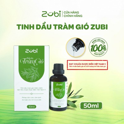 (50ml) Tinh Dầu Tràm Gió Zubi Đạt Chuẩn Dược Điển Việt Nam 5 Dr.Papie Phòng Cảm Cúm, Cảm Lạnh An Toàn Bé Sơ Sinh Mẹ Bầu